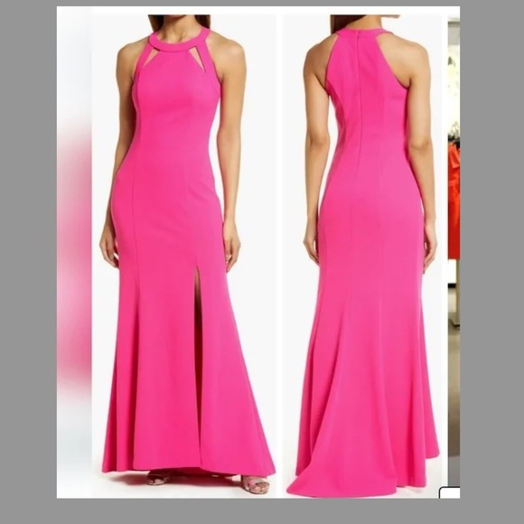 Vince Camuto Halter Neck Sheath Cocktail Dress - Picture 2 of 3